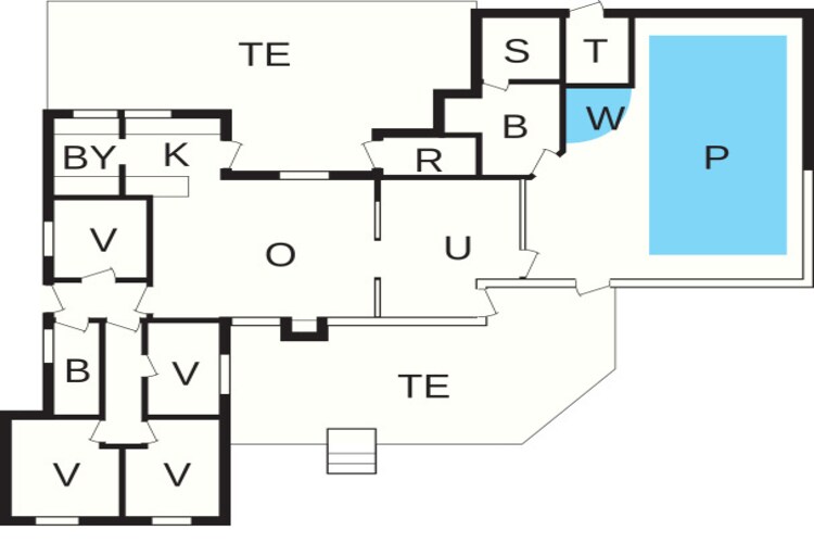 8 persoons vakantie huis in Knebel-Plattegrond