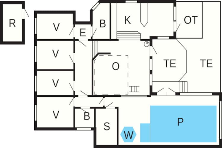 10 persoons vakantie huis in Ebeltoft-Plattegrond