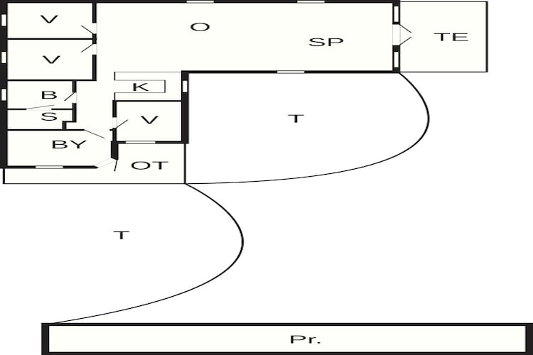 Afgelegen toevluchtsoord in Koldkaer - Plattegrond