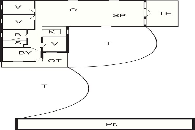 Afgelegen toevluchtsoord in Koldkaer - Plattegrond
