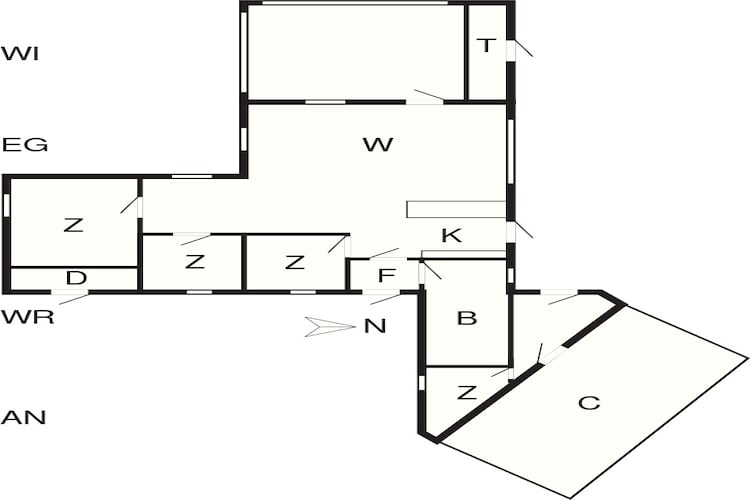 Maison de vacances pour 7 a Spøttrup-Plan d'étage