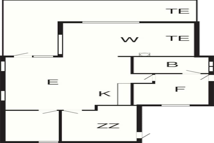 Maison de vacances pour 4 a Børkop-By Traum - Plan