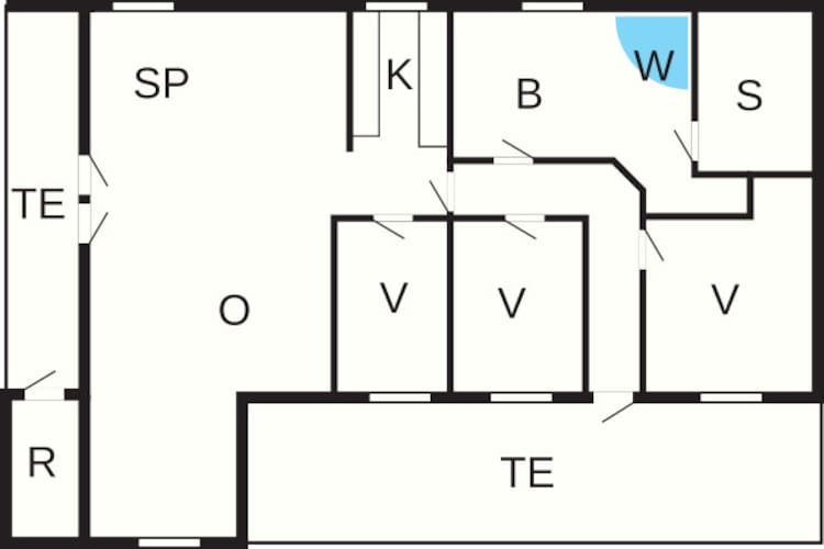 Gezinsvriendelijk vakantiehuis vlakbij het strand - Plattegrond