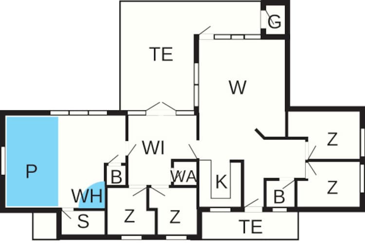 Ferienhaus mit Sauna am Strand - Grundriss