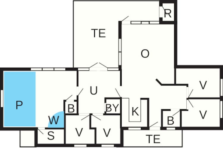 Ferienhaus mit Sauna am Strand - Grundriss
