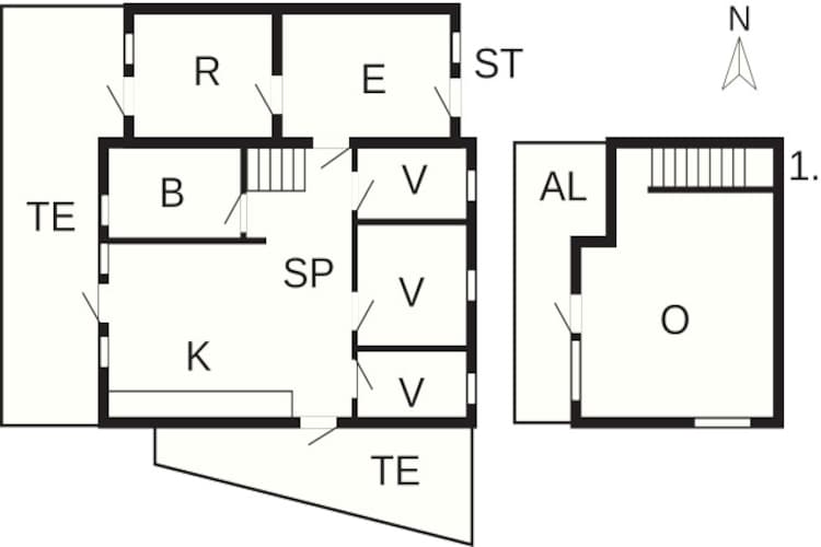 Kustcharme in Bork Havn -- By Traum Ferienwohnungen-Plattegrond