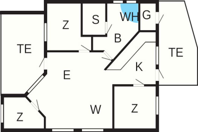 Afgelegen oase in Hvidbjerg -- By Traum Ferienwohnungen-Plattegrond