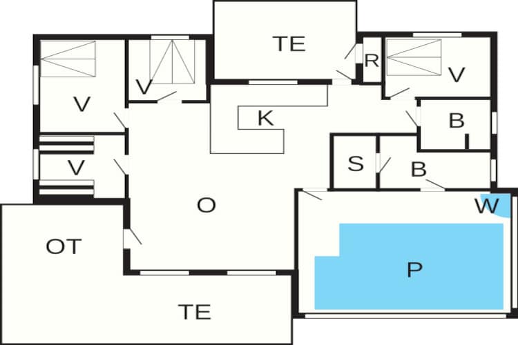 Séjour en villa avec piscine isolée - Plan