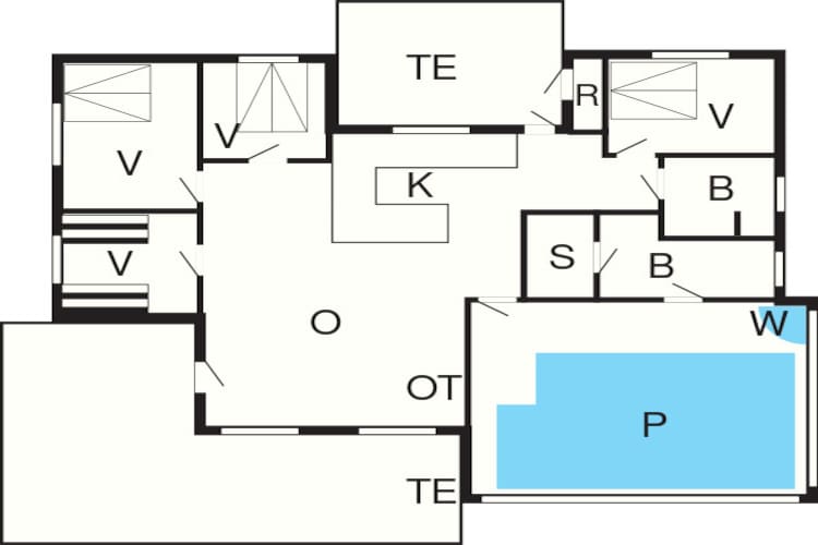 Séjour en villa avec piscine isolée - Plan