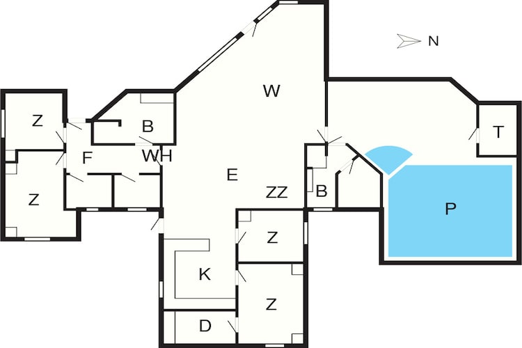 12 persoons vakantie huis in Væggerløse-By Traum-Plattegrond
