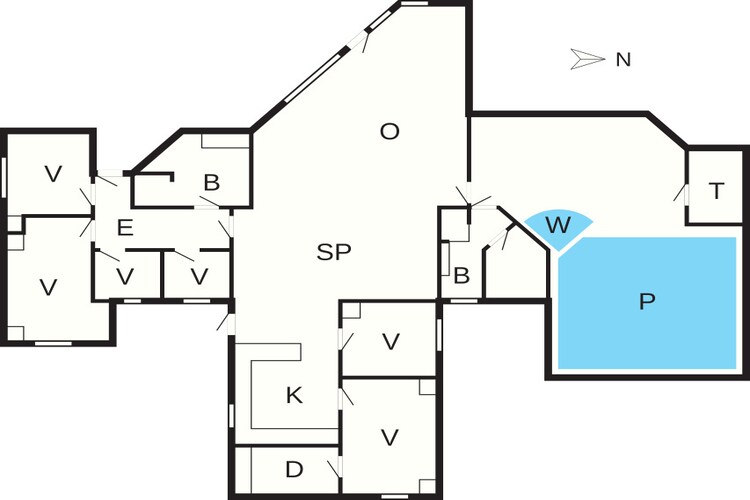 12 persoons vakantie huis in Væggerløse-By Traum - Plattegrond
