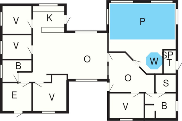 Maison de vacances pour 10 a Glesborg-By Traum - Plan