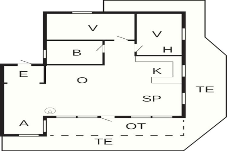 Maison de vacances pour 4 a Lemvig-By Traum - Plan