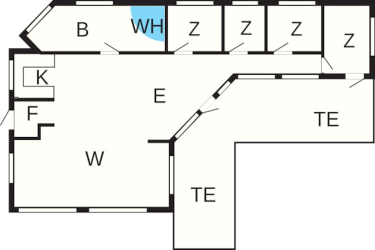Gezellig strandhuis in Vejers - Plattegrond