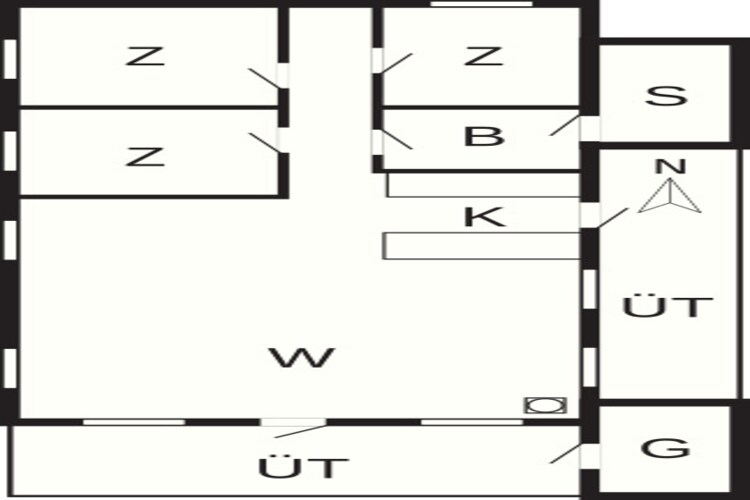 Gezellig saunahuis met barbecue - Plattegrond