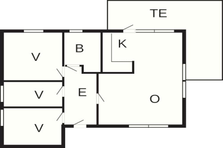 5 person holiday home in Utvik-By Traum-Floor plan