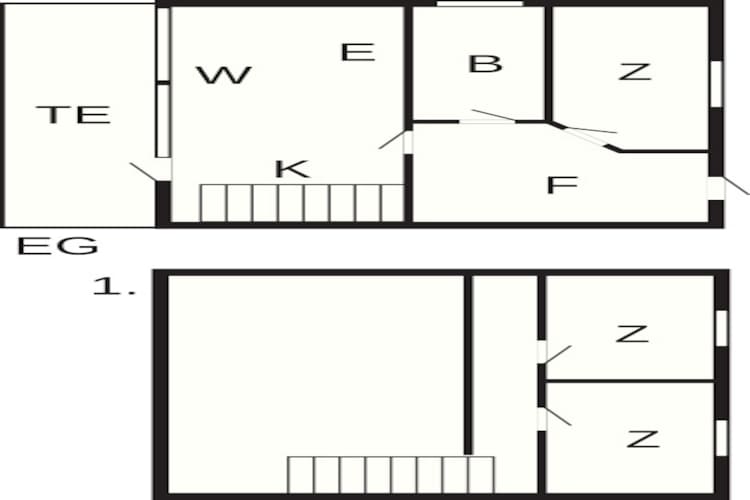 Gezellige stadswoning nabij strand -- By Traum Ferienwohnungen-Plattegrond