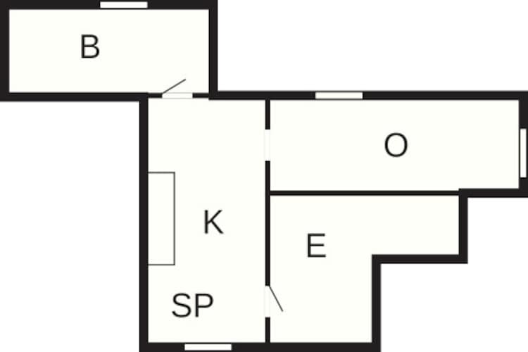 2 person holiday home in Måndalen-By Traum - Floor plan