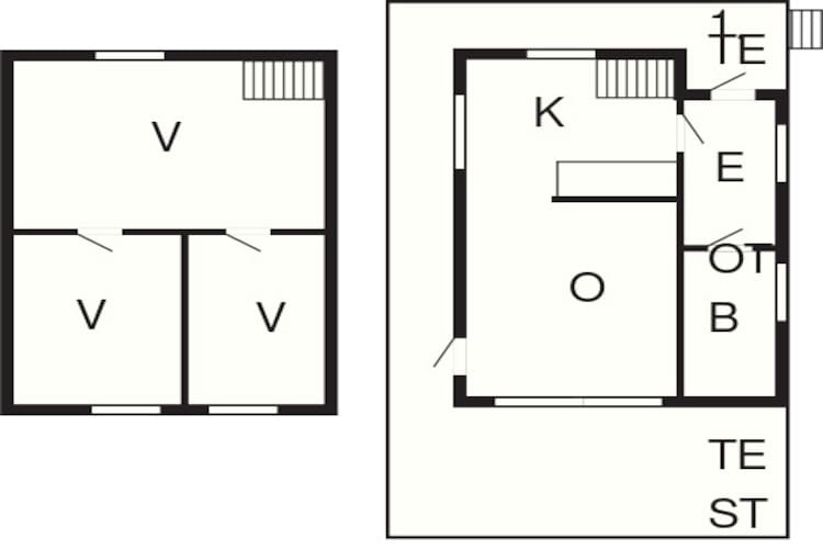 Maison de vacances pour 6 a Kviby-By Traum-Plan d'étage