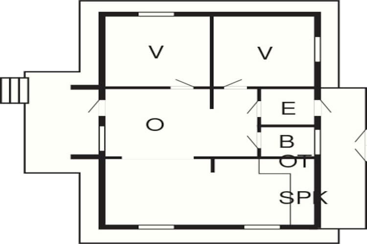 Maison de vacances pour 5 a Brekke-By Traum-Plan d'étage