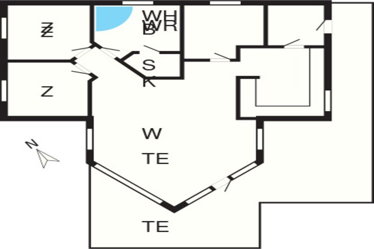 Modern Strandverblijf -- By Traum Ferienwohnungen-Plattegrond