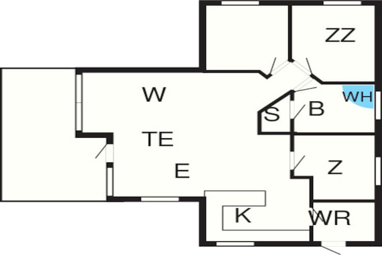Maison de vacances pour 9 a Hemmet-Plan d'étage