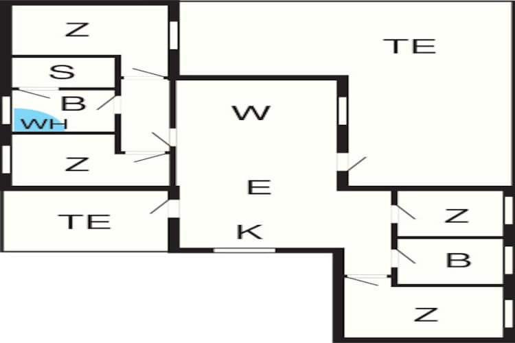 Maison de vacances pour 10 a Aakirkeby-Plan d'étage