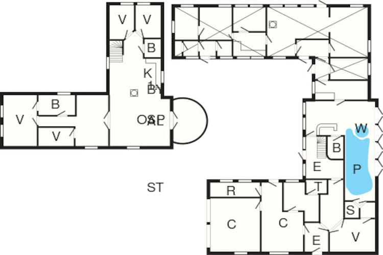 Maison de vacances pour 10 a Bramming-Plan d'étage