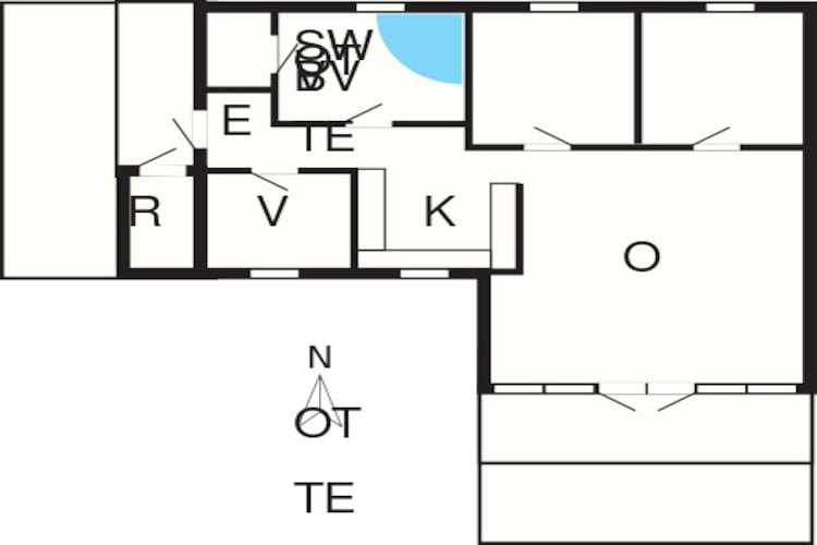 Maison de vacances pour 6 a Højslev-By Traum - Plan