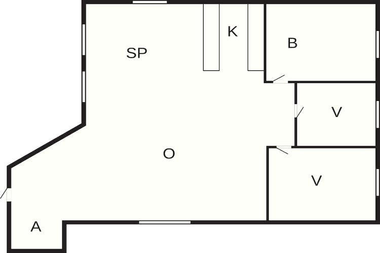 Zeeparadijs met open terras - Plattegrond