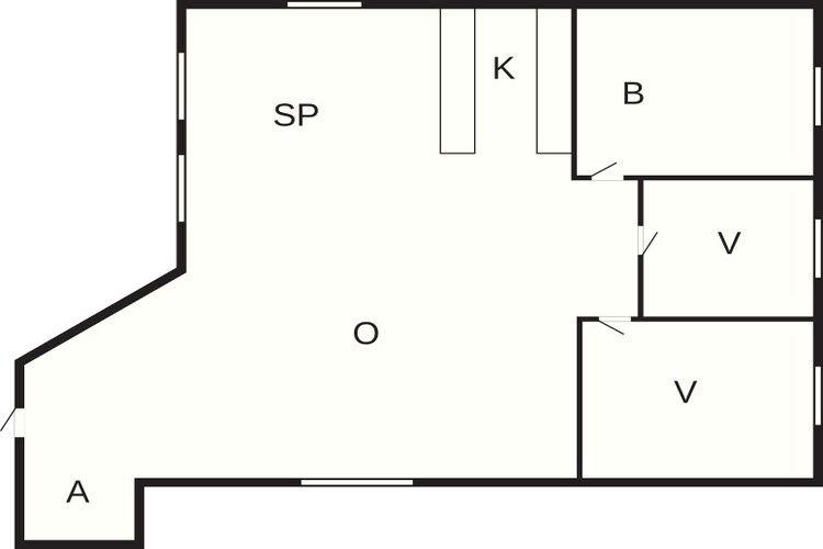 Zeeparadijs met open terras - Plattegrond