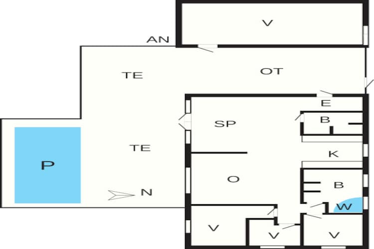10 persoons vakantie huis in Væggerløse-Plattegrond
