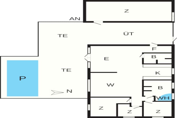 10 persoons vakantie huis in Væggerløse-Plattegrond