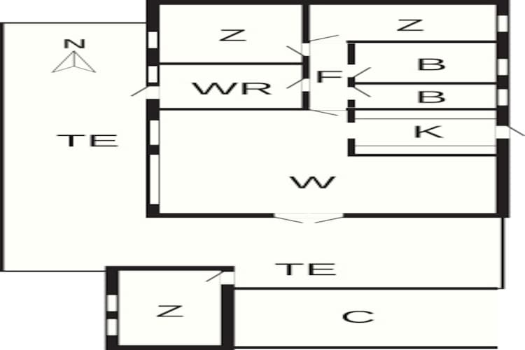 Familieverblijf aan het strand - Plattegrond