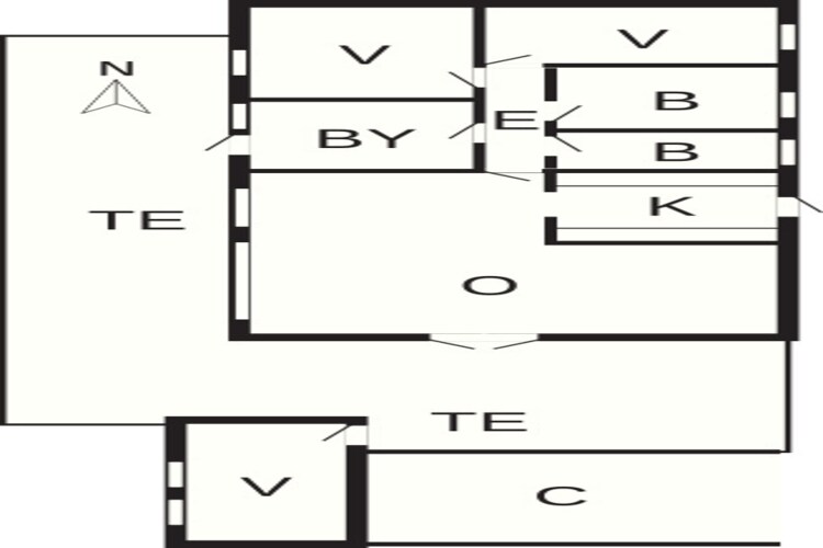 Familieverblijf aan het strand - Plattegrond