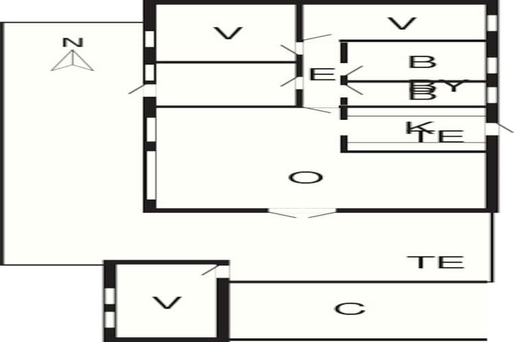 Familieverblijf aan het strand - Plattegrond
