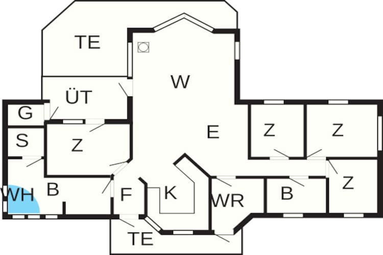 Maison de vacances pour 10 a Græsted-By Traum - Plan
