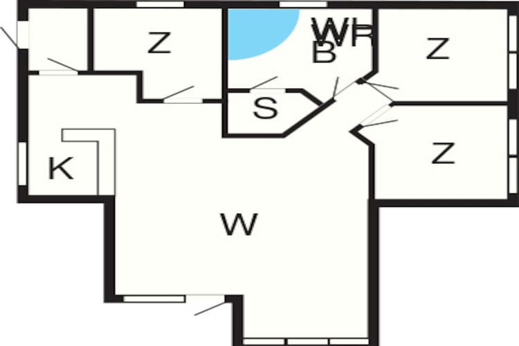 Maison de vacances pour 7 a Thisted-Plan d'étage