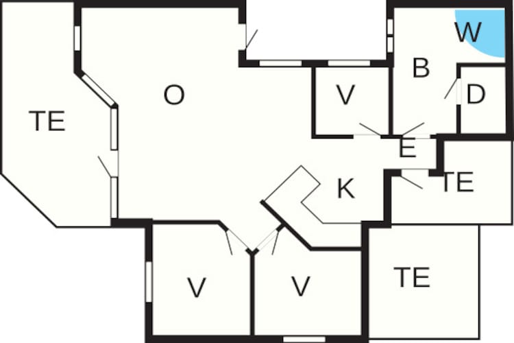 Modern verblijf met bubbelbad - Plattegrond
