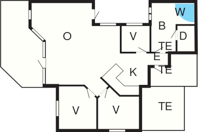 Modern verblijf met bubbelbad - Plattegrond