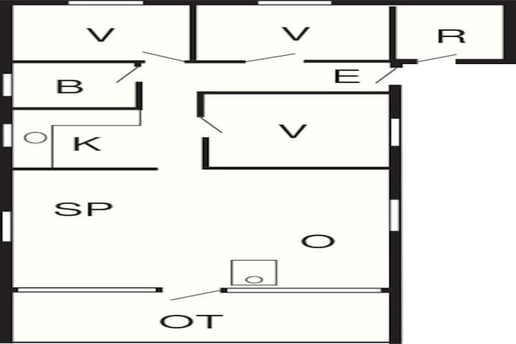 6 person holiday home in Glesborg-By Traum - Floor plan