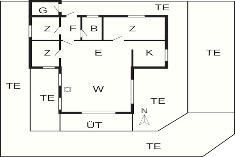 Maison de vacances pour 6 a Dronningmølle-By Traum - Plan