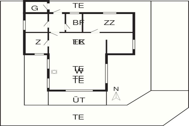 6 Personen Ferienhaus in Dronningmølle-By Traum - Grundriss