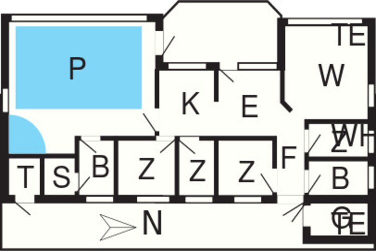 Luxe zwembadhuis in Lonstrup -- By Traum Ferienwohnungen-Plattegrond