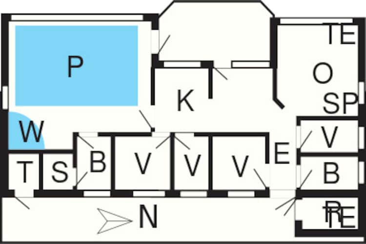 Luxe zwembadhuis in Lonstrup -- By Traum Ferienwohnungen-Plattegrond