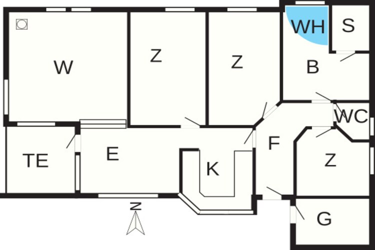 Afgelegen toevluchtsoord bij Lyngbo Heide - Plattegrond