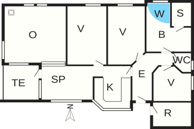 Afgelegen toevluchtsoord bij Lyngbo Heide - Plattegrond
