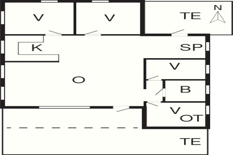 6 persoons vakantie huis in Blokhus-Plattegrond