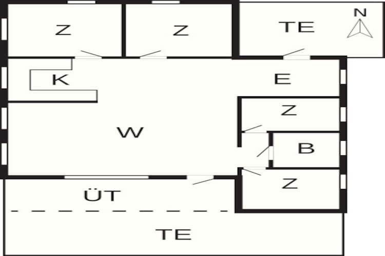 6 persoons vakantie huis in Blokhus-Plattegrond