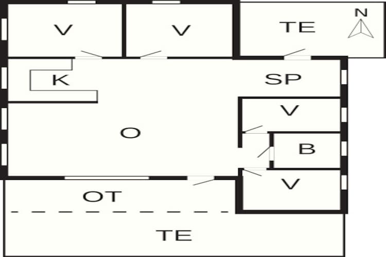 6 persoons vakantie huis in Blokhus-Plattegrond